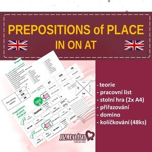 Prepositions of place IN ON AT