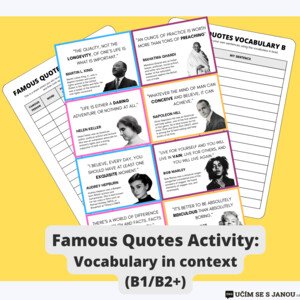 Famous Quotes: Vocabulary in Context (B1/B2+)