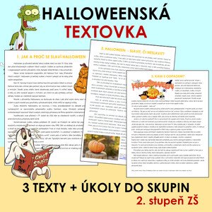 Halloween - práce s texty do skupin
