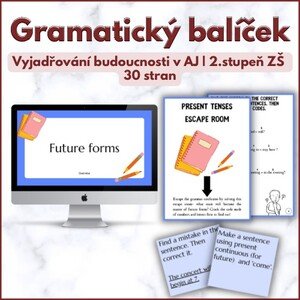Gramatický balíček | Vyjadřování budoucnosti v AJ | 2.stupeň ZŠ