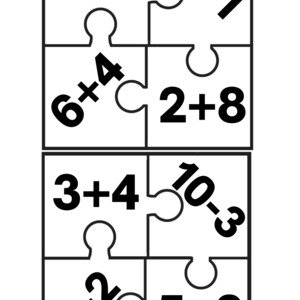 Puzzle - Sčítání a odčítání do 10 (1.ročník)