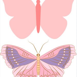 Soubor barevných motýlů k vytisknutí