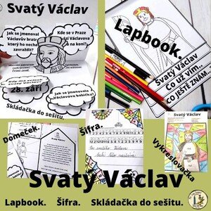 Svatý Václav - lapbook, šifra, vykreslovačka