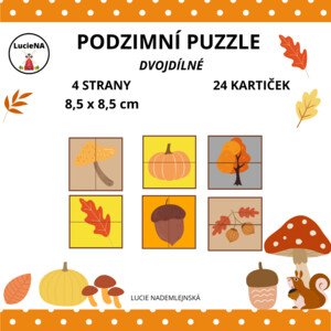 Podzimní puzzle pro mladší děti