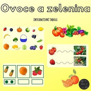 Ovoce a zelenina, interaktivní tabule