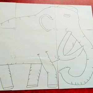 Obří puzzle mamuta - pravěk
