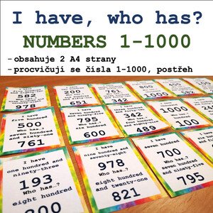 I have, who has? Numbers 1 - 1000