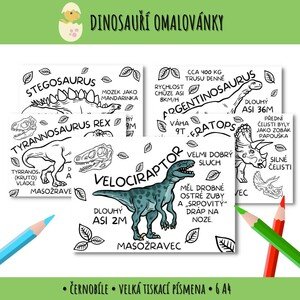 Dinosauří omalovánky