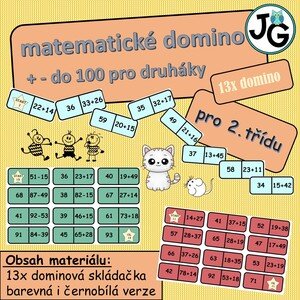 Matematické domino do 100 pro druháky