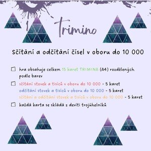Trimino - sčítání a odčítání čísel v oboru do 10 000