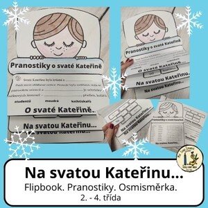 Svatá Kateřina - flipbook - osmisměrka, pranostiky.
