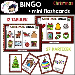 BINGO + mini FLASHCARDS - Christmas