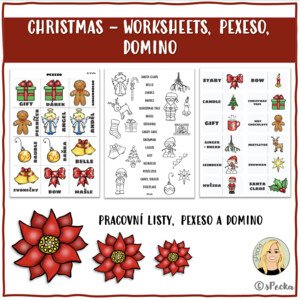 Christmas worksheets, domino, pexeso