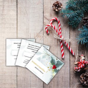 Kreativní kartičky - advent a Vánoce (výukové kartičky s otázkami a úkoly)