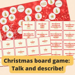 Christmas board game: Talk and describe! (A2/B1+)
