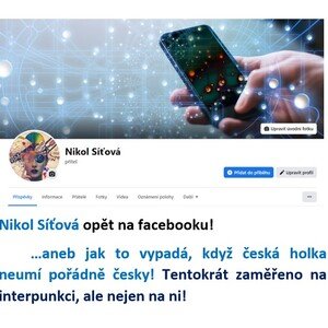 Nikol Síťová opět na facebooku. Oprav text!