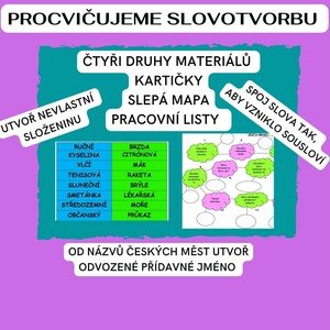 Slovotvorba - procvičujeme způsoby tvoření slov v češtině