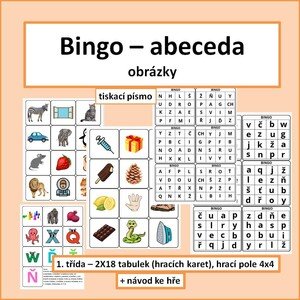 Bingo - abeceda, písmena