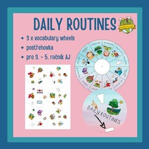 Daily routines - vocabulary wheel + matching game