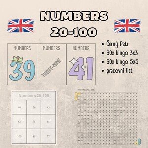 Numbers 20-100 - soubor aktivit
