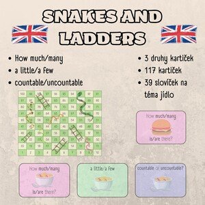 Snakes and ladders, boardgame - countable and uncountable nouns