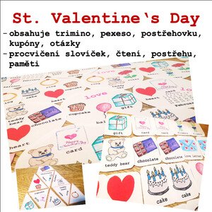 St. Valentines Day - postřehovka, trimino, pexeso