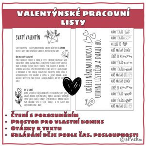 Valentýn - pracovní listy