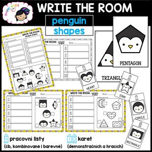 WRITE THE ROOM - Penguin shapes