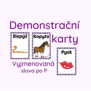 Demonstrační karty - Vyjmenovaná slova po P