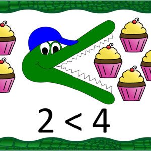 Matematické symboly s krokodýly