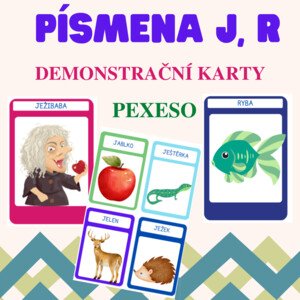 PÍSMENO J a R  (pexeso, demonstrační karty)