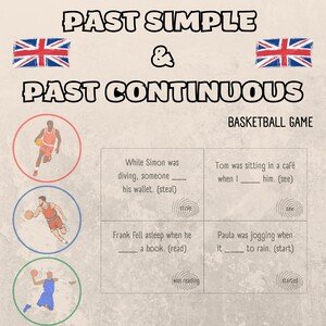 Past simple, past continuous - basketball game