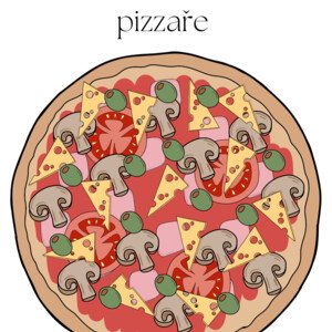 Výroba papírové pizzy pro malé pizzaře