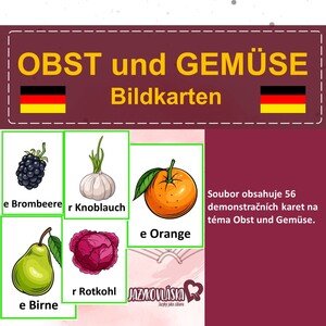 Obst und Gemüse Bildkarten