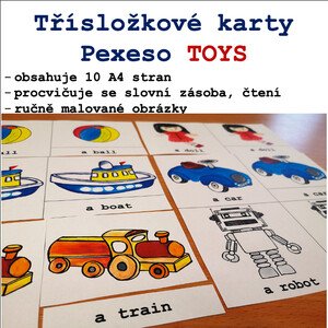 Třísložkové karty/Pexeso Toys