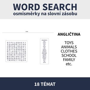 ENG - WORD SEARCH (leisure, time, clothes, body, transport ad.)