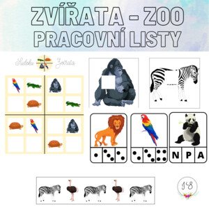 Zvířata Zoo - pracovní listy