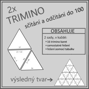 TRIMINO - sčítání a odčítání do 100 (2x trimino)