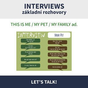 INTERVIEWS - sada rozhovorů (konverzační aktivita)