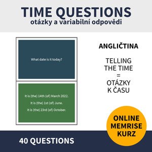 ENG - TIME / KONVERZAČNÍ KARTIČKY (otázky a odpovědi - telling the time)