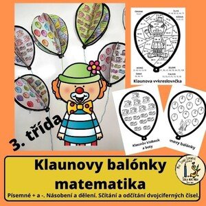 Klaunovy balónky - matematika - 3. třída