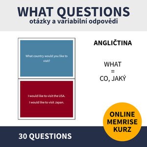 ENG - WHAT / KONVERZAČNÍ KARTIČKY (otázky a odpovědi)