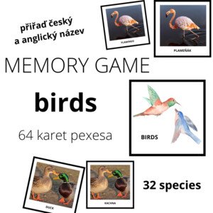 BIRDS - memory game (32 species)