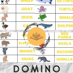 Animals Domino - Zvířata domino