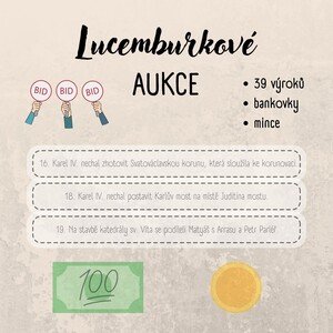 Lucemburkové - aukce