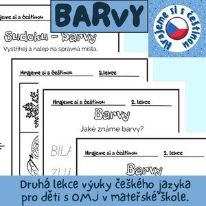Výuka českého jazyka v MŠ - BARVY