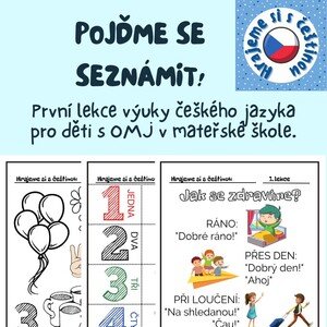 Výuka českého jazyka v MŠ - POJĎTE SE SEZNÁMIT!