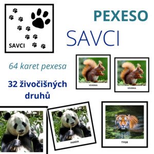 PEXESO - savci (32 druhů)
