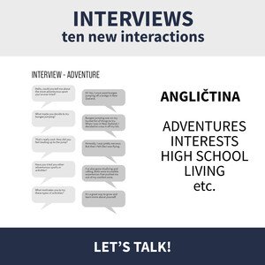 INTERVIEWS III - sada 10 rozhovorů (konverzační aktivita, doplňková aktivita k PRESENT PERFECT)
