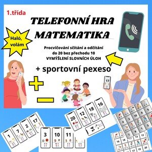 TELEFONNÍ HRA - MATEMATIKA + sportovní pexeso